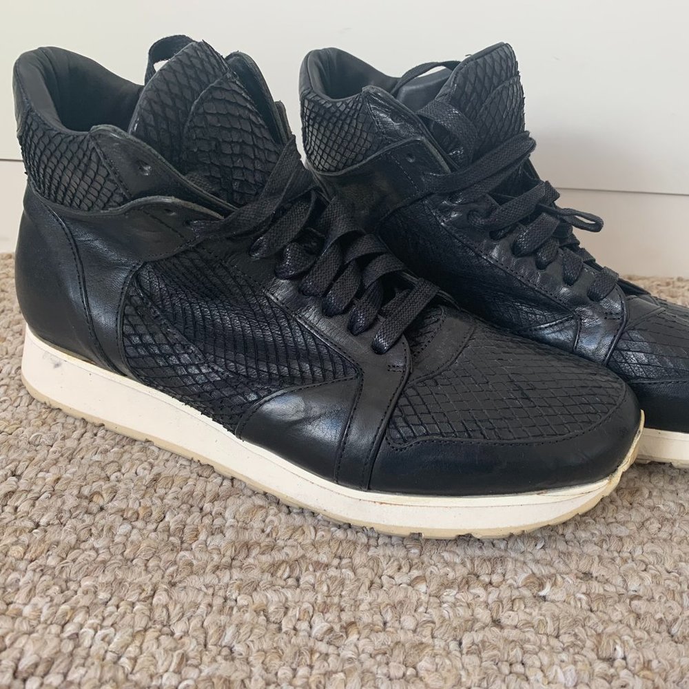 John Varvatos sneakers, high top, leather size 9